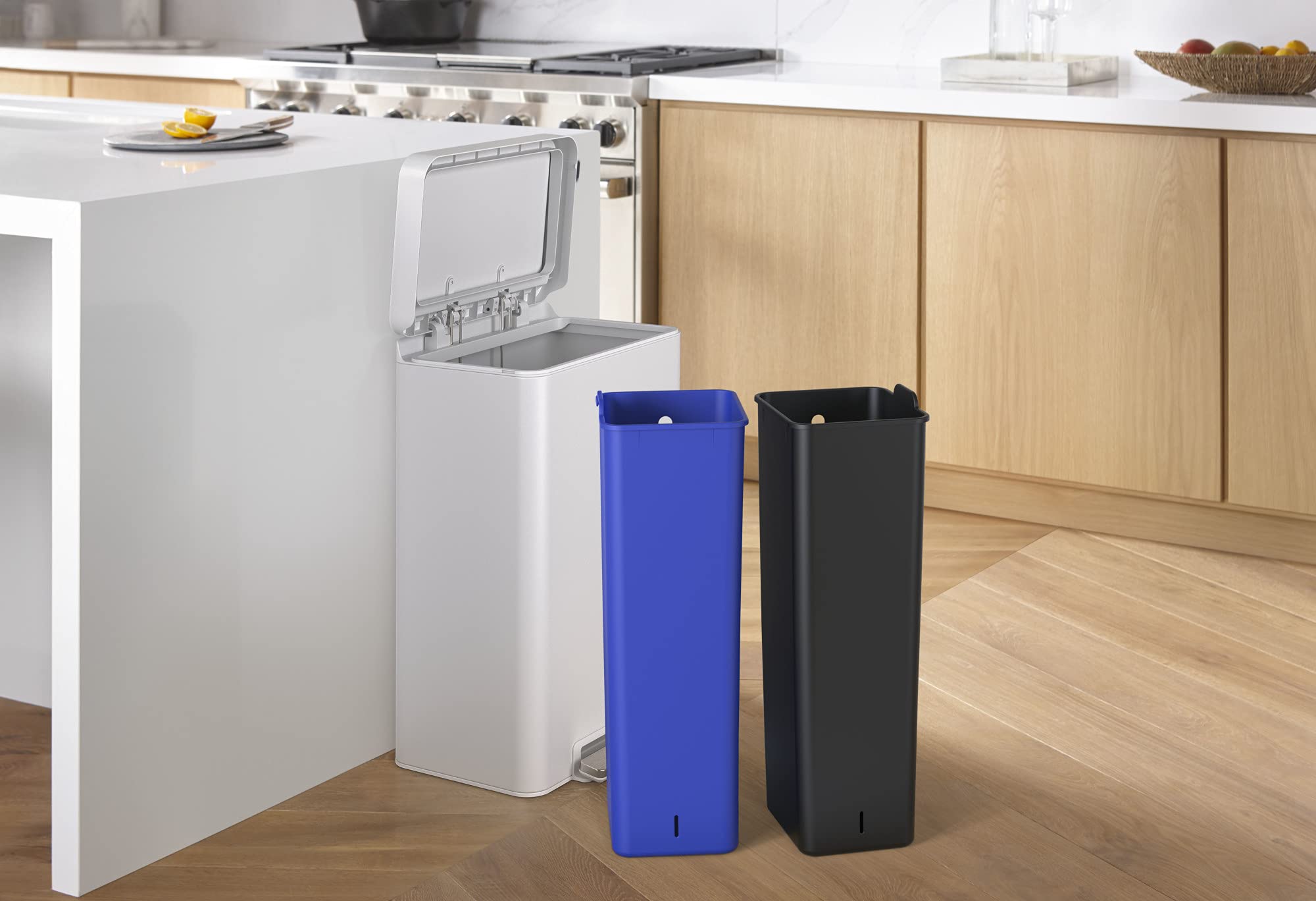 KOHLER K20956STW 11 Gallon HandsFree Dual Compartment Recycling