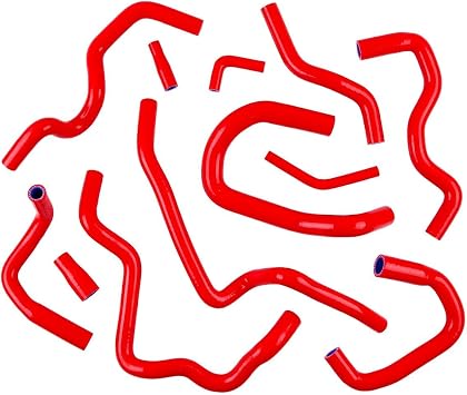 Silicone Radiator Hose For Ford Fiesta Mk7 ST180 2016-2023 red