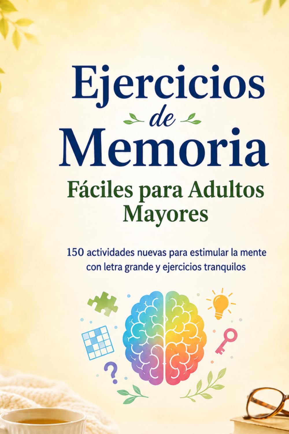 Ejercicios de Memoria Fáciles para Adultos Mayores: 150 actividades nuevas con letra grande para estimular la mente, la atención y la memoria