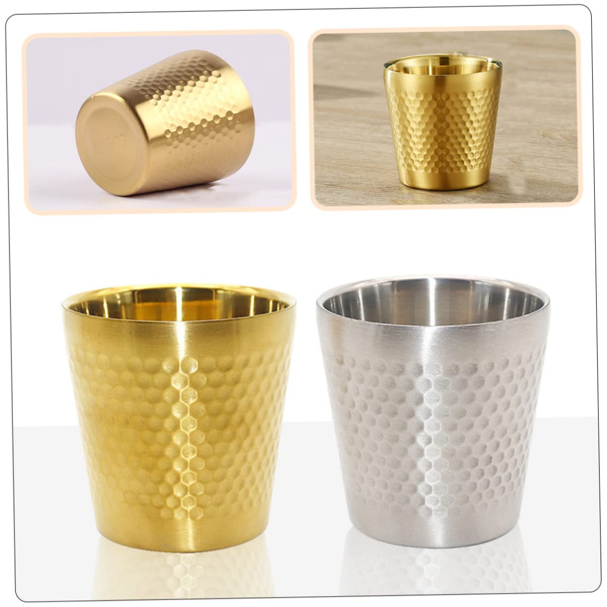 Baluue 2 Pcs Elegant Shaving Bowl Bubbling Bowl Cup Stainless Steel Shaving Bubble Brush for Setting