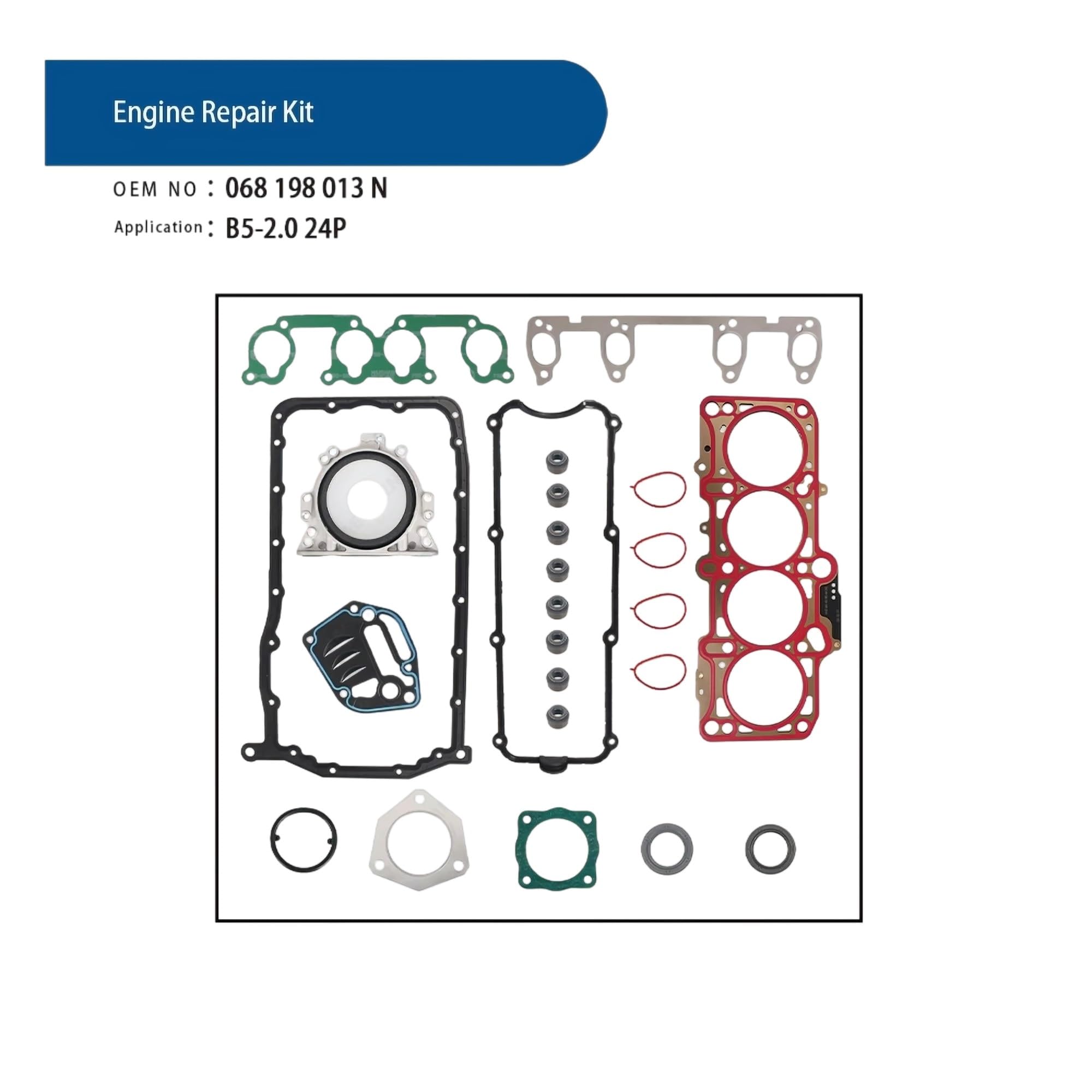 Junta estanqueidad tapa válvulas EA113 Pieza De Motor Culata Juego Completo Juntas GAS 2.0L Para VW Para Bora Para Jetta Para Passat Para Golf Para Polo Para SEAT