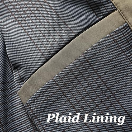 LONGLUAN Aviationp Men's Standing Collar Zipper Casual Jacket, Men's Lightweight Zip up Jacket Blazer with Pocket4