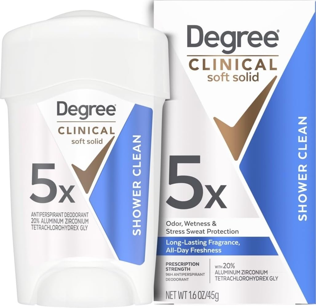 Photo 1 of Degree Clinical Antiperspirant Deodorant Soft Solid, Shower Clean, 1.7 oz
