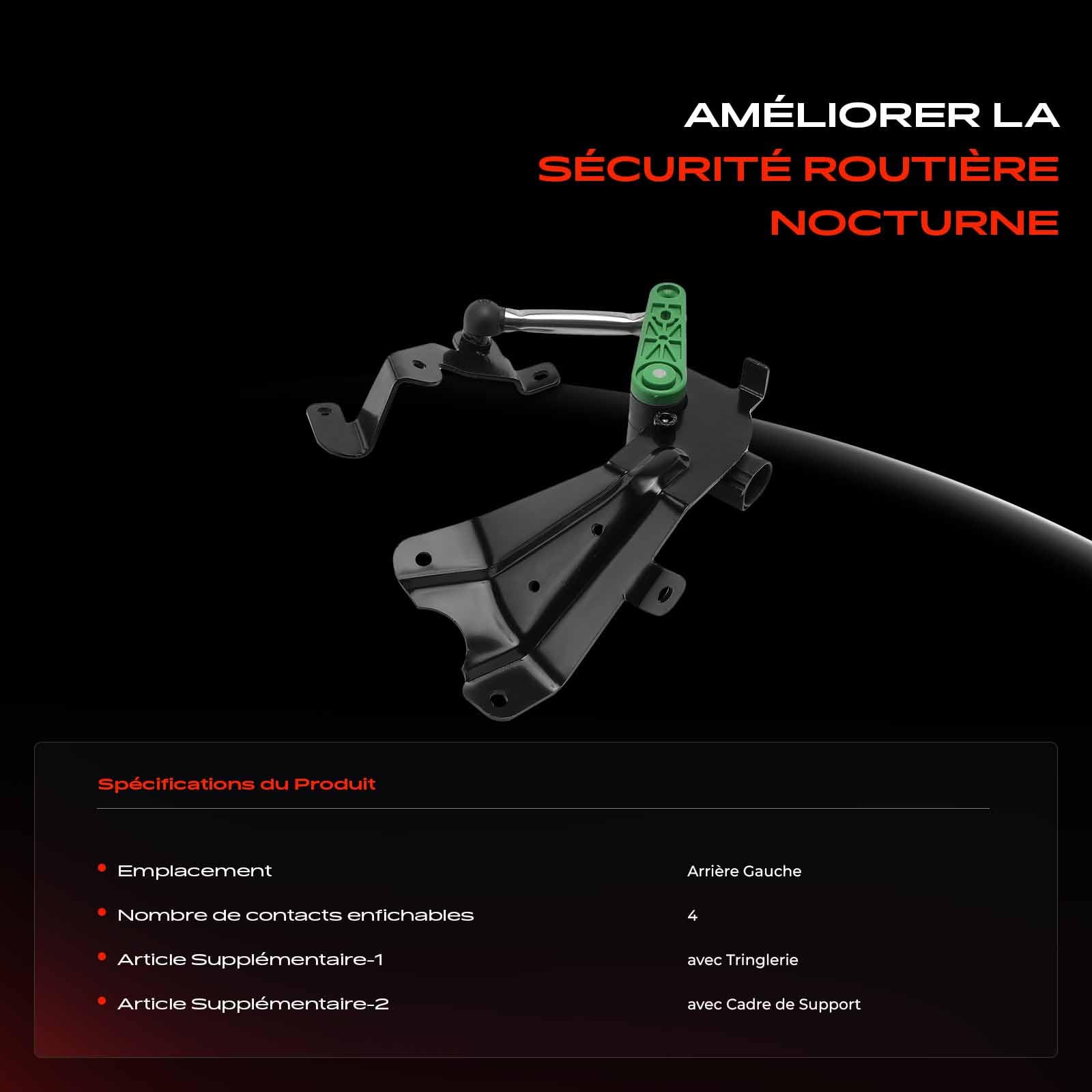 Frankberg Capteur de niveau, capteur de portée des phares, essieu arrière | 4 broches; 3C0941309B; Compatible avec: CC 358, P.a.s.s.a.t 3C2, Q3 8UB 8UG, P.a.s.s.a.t CC 357, S.h.a.r.a.n 7N1 7N2