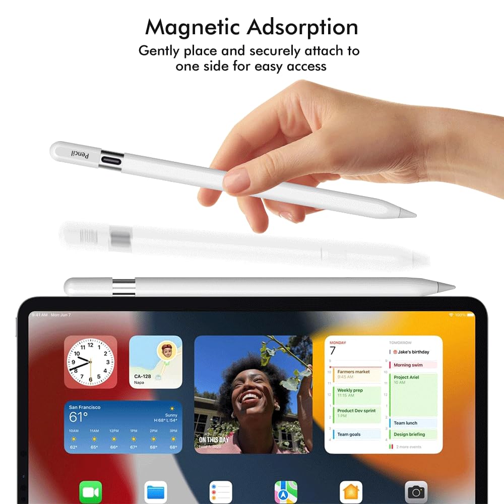 Stylus Pencil Pro Pen do iPada 2024-2025, funkcja przechylania i odrzucanie dłoni, rysik Pro na lata 2018-2025, biały EMR Digital Stylus Marker Plus, niezwykła alternatywa dla 2 markerów Plus