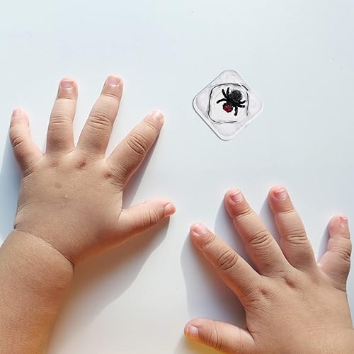 Miniatura 5 de jojofuny Juguetes de plástico con mosca falsa en cubitos de hielo, novedosos juguetes de broma de animales pequeños, juguetes de broma para fiestas,