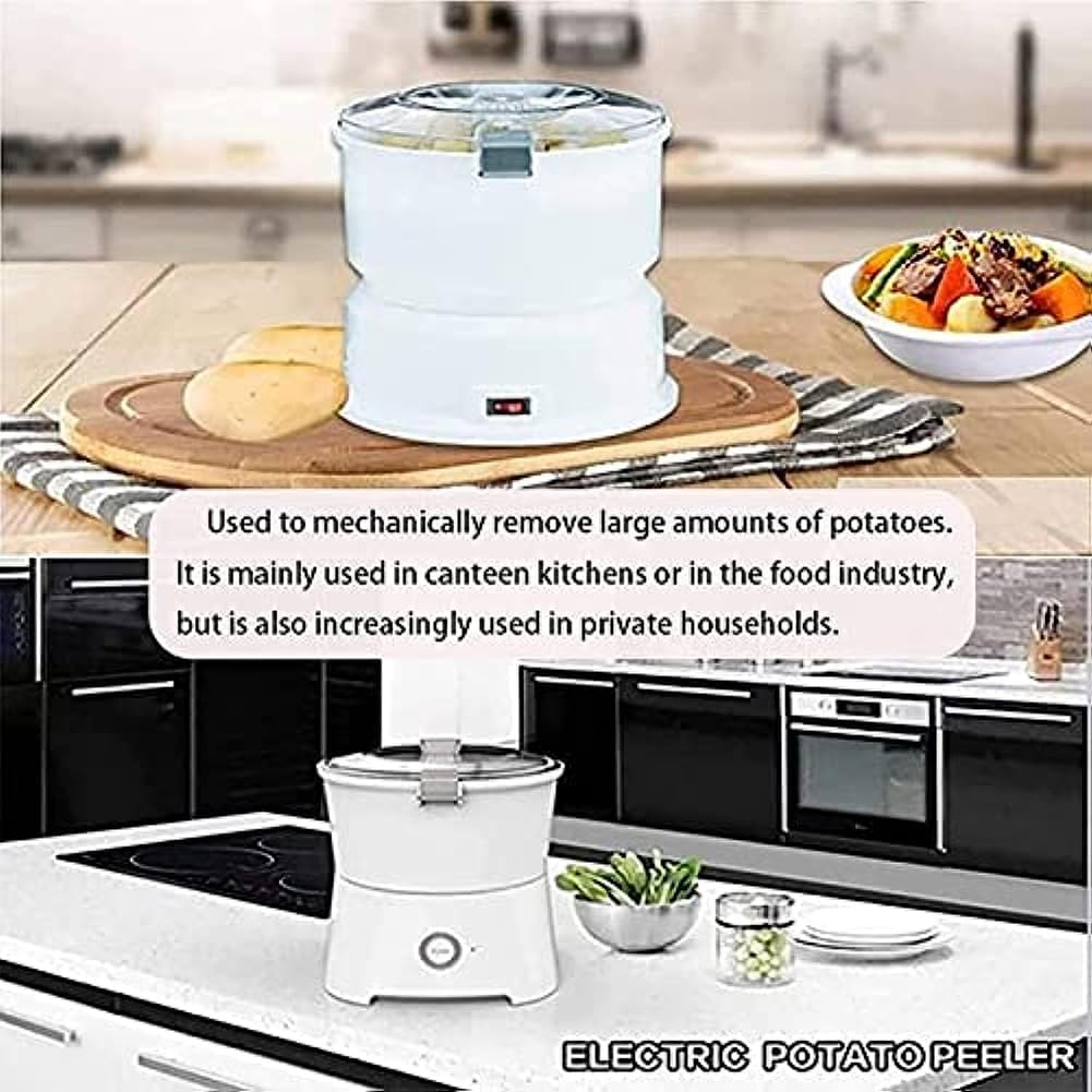 Automatyczna elektryczna obieraczka do ziemniaków - One-Touch Obieraczka do warzyw do ziemniaków, imbiru, marchwi - idealna do użytku domowego i restauracyjnego