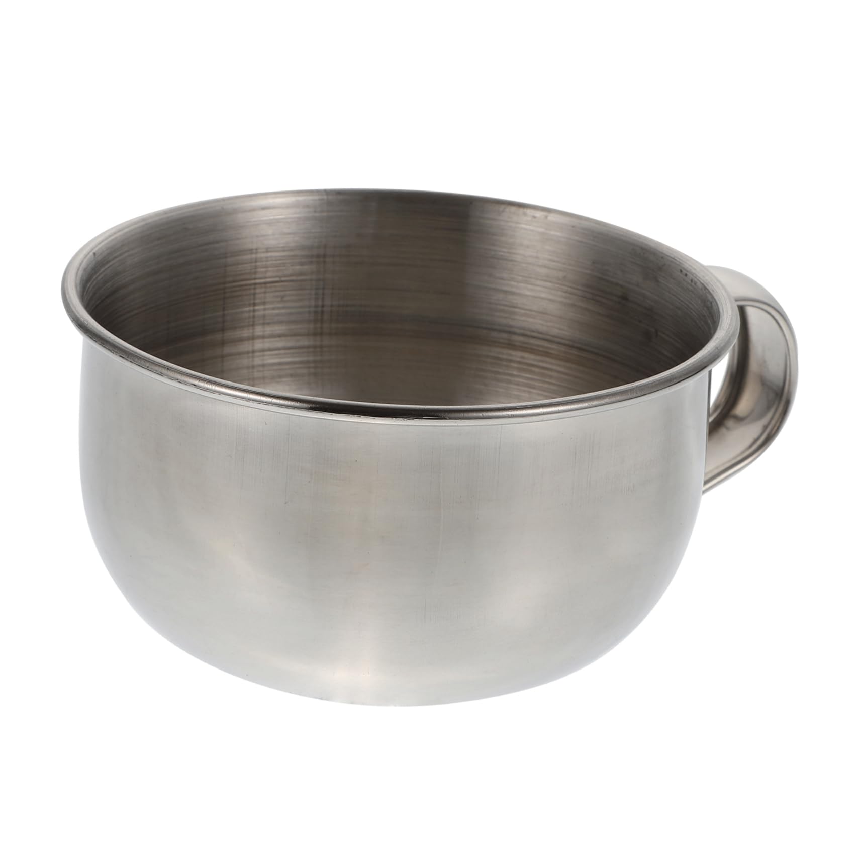 Baluue Men's Shaving Soap Bowl Brush Bubbling Bowl Handle Stainless Steel Shaving Perfect for Home Barber Shop