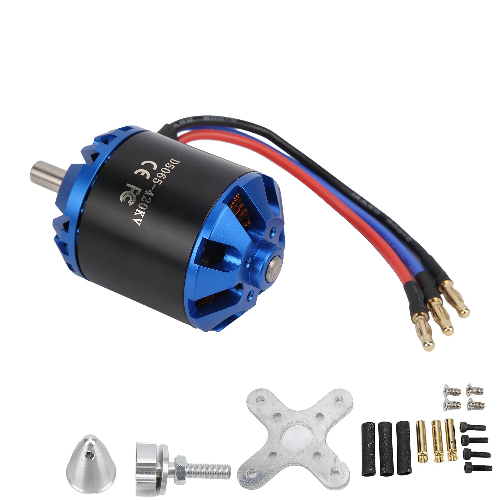 Silnik Bezszczotkowy, Bezszczotkowy Silnik RC 5065 420KV 1600W z Wtyczką Bananową 4,0 Mm do Części do Modernizacji Samolotów RC