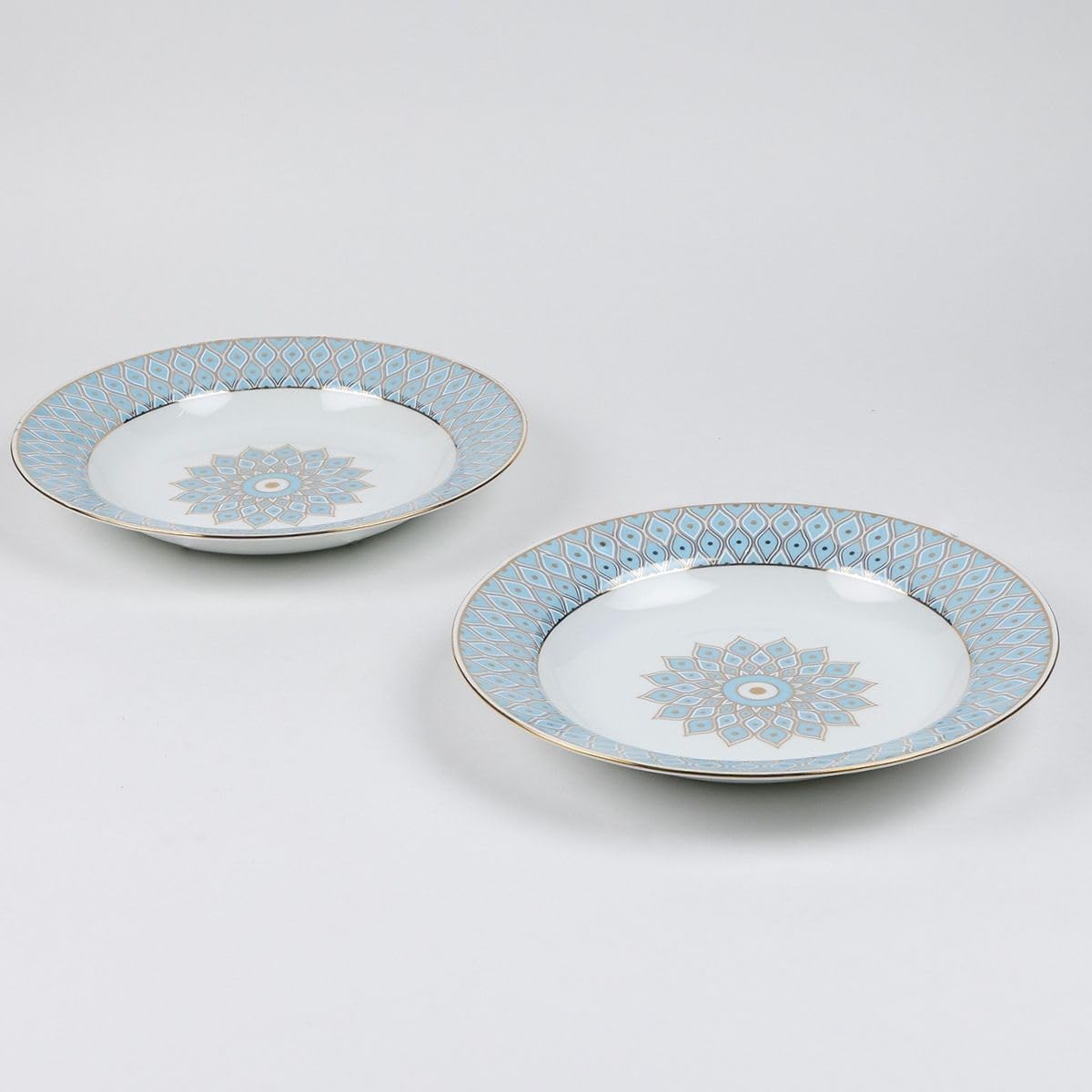GOLDEN QUEEN'S Pasta Plates - 24K Gold Mosaic Dinnerware -2