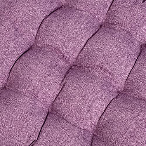 Square Moon 4 Pack Chair Cushions, Seat Cushions, Chair Pads, Chair Mat For Indoor, Outdoor Dining Chairs, Kitchen Chairs, Dining Room Chairs (16" × 16" × 4 Pack, Lavender) #TOP3