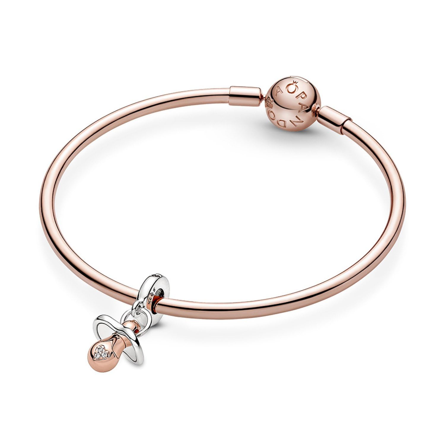 PANDORA Charm "Schnuller Kind" Silber rosévergoldet 781490C01