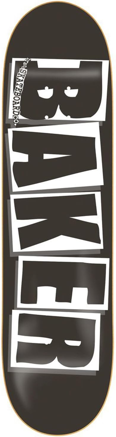 Baker Skateboard Deck Logo Black/White 8.125"