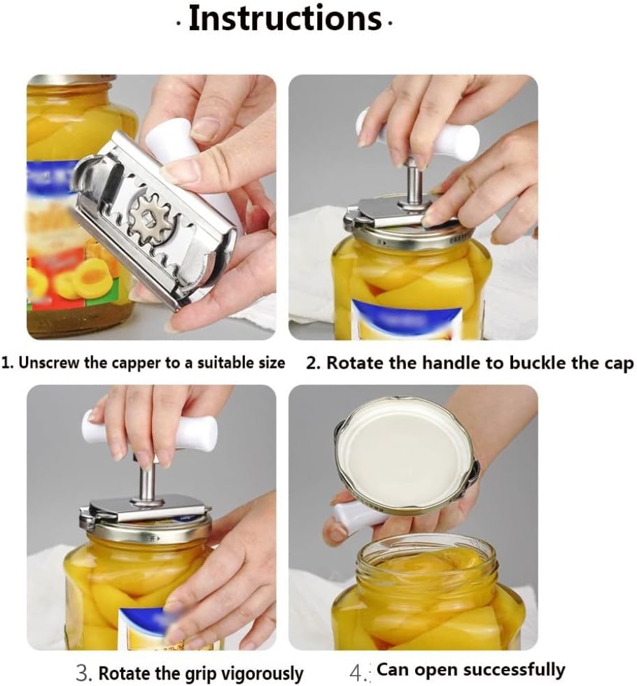 Kitchen Can Opener,Stainless Steel,Manual,Labor-saving Screw Cap,Screw Cap,Bottle Opener,Tin Can,Tool Opener