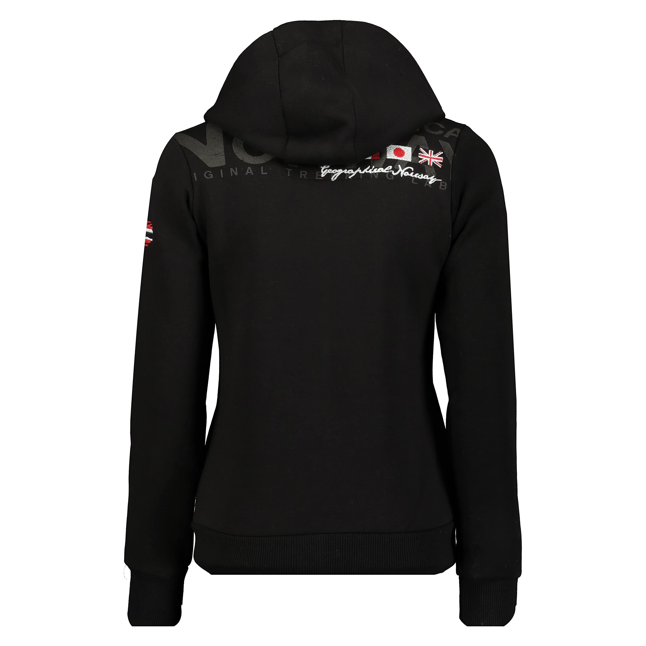 Geographical Norway Fespote Lady - Sweat Femme Zip Capuche Poches - Sweatshirt Manches Longues Chaud Hoodie Veste - Pull Femmes Saison Printemps Ete Automne Hiver