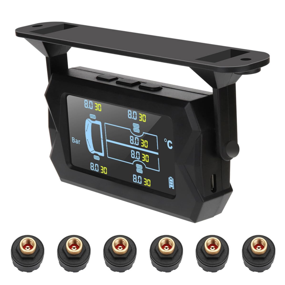 Sistema de Monitoreo de Presión de Neumáticos 6 Ruedas Tpms