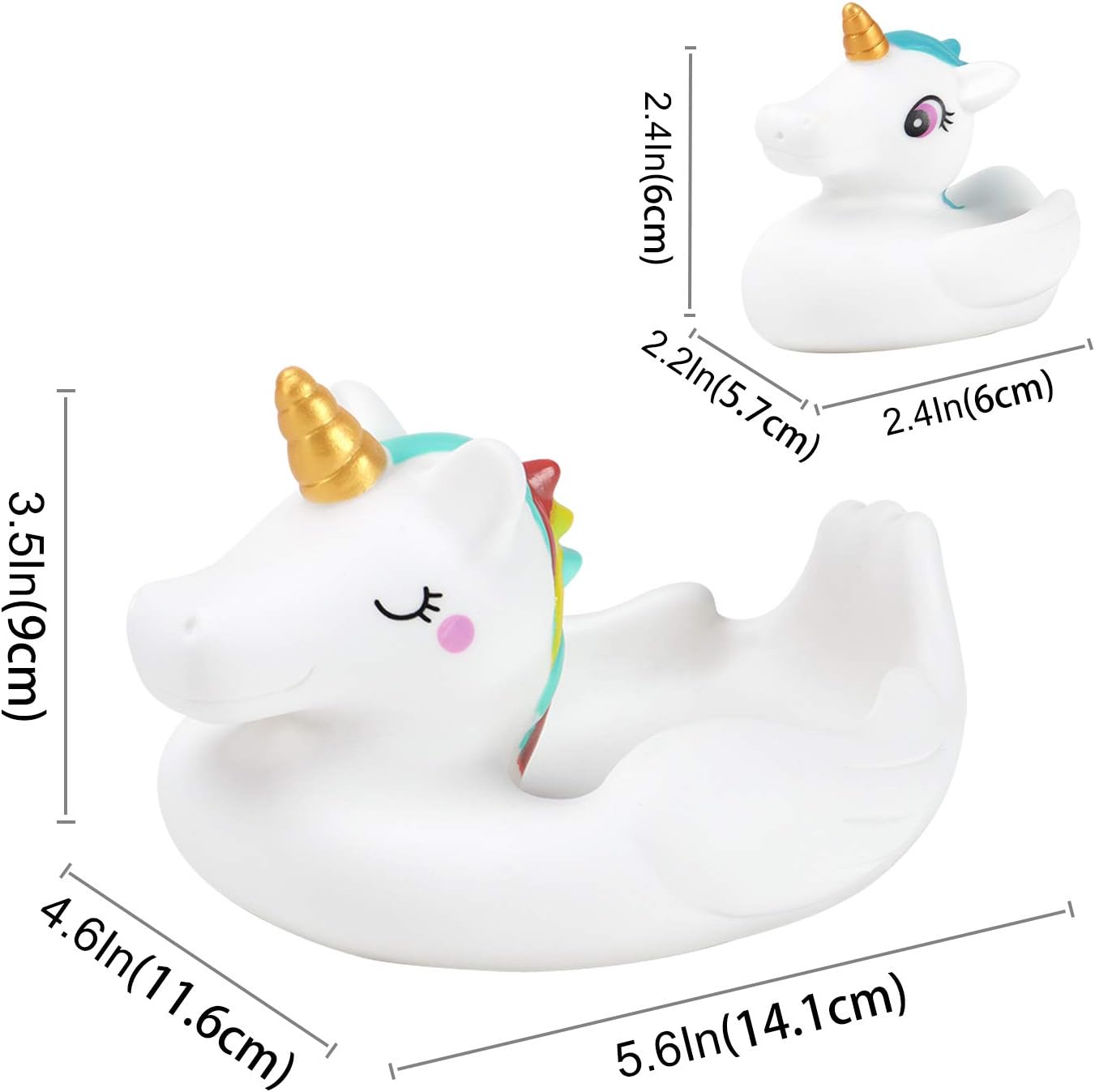 Lightaling Squirt Toys Cute Animal Unicorn Rubber Family Bathtub Pals Bath Toys -Unicorn Floating Bath Tub Toys Value Pack (Set of 4) : Toys & Games