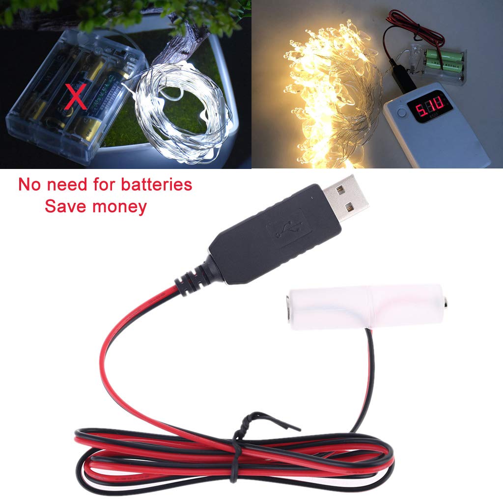 Éliminateur De Batterie USB Universel AA/AAA - Remplace Piles Pour Lumières Noël, Jouets Et Appareils