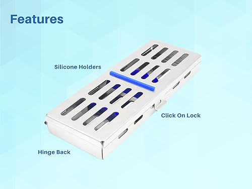 Miniatura 3 de ARTMAN - Caja de instrumentos para 5, 7, 10 y 20 instrumentos, organizador de instrumentos dentales (para 5 instrumentos)