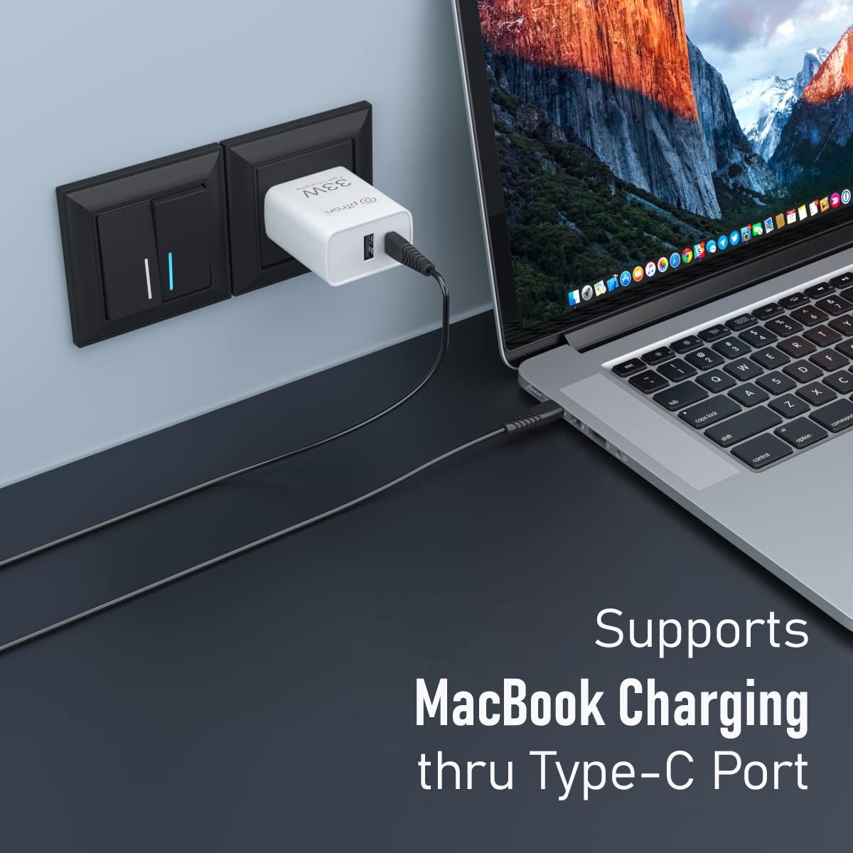 pTron 33W Dual Port Gan USB Type A Charger, Compatible with Samsung Superfast, Mi Soniccharge, Motorola Turbo Charger & MacBook Air, Volta Fc21 (White) 2