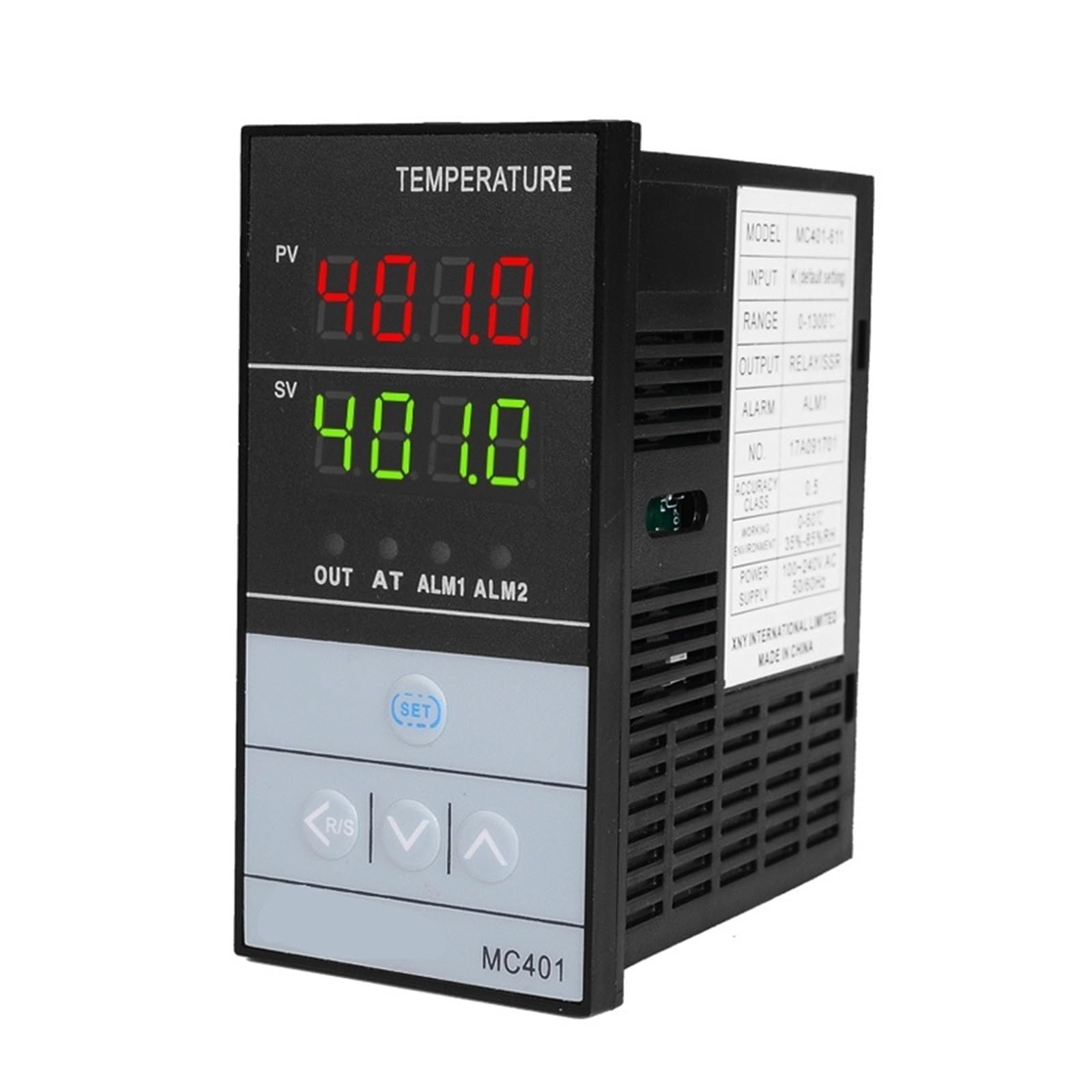 RWRAPS regolatore Temperatura pid Ingresso regolatore di Temperatura Termocoppia PT100 K Uscita relè SSR PID Digitale for Riscaldamento/Raffreddamento con Allarme Fahrenheit Guscio Corto