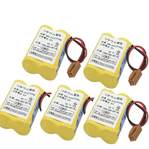 5PCS BR-AGCF2W A98L-0031-0011#L 6V 2200mAH Batería de repuesto con enchufe para FANUC US Stock