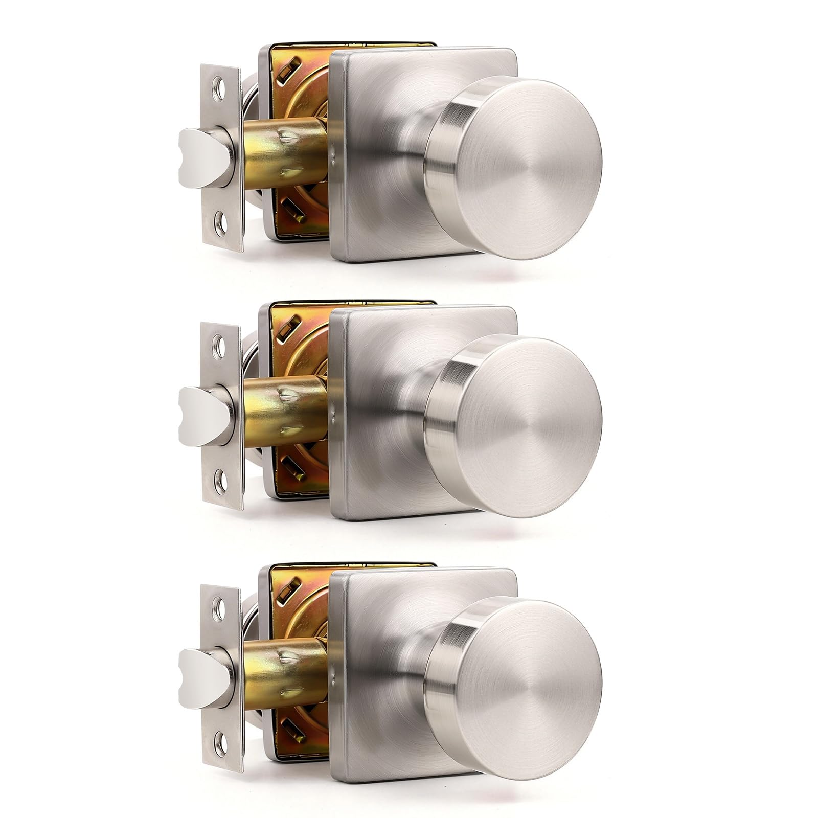 Black Keyless Door Knobs - Privacy & Security -9