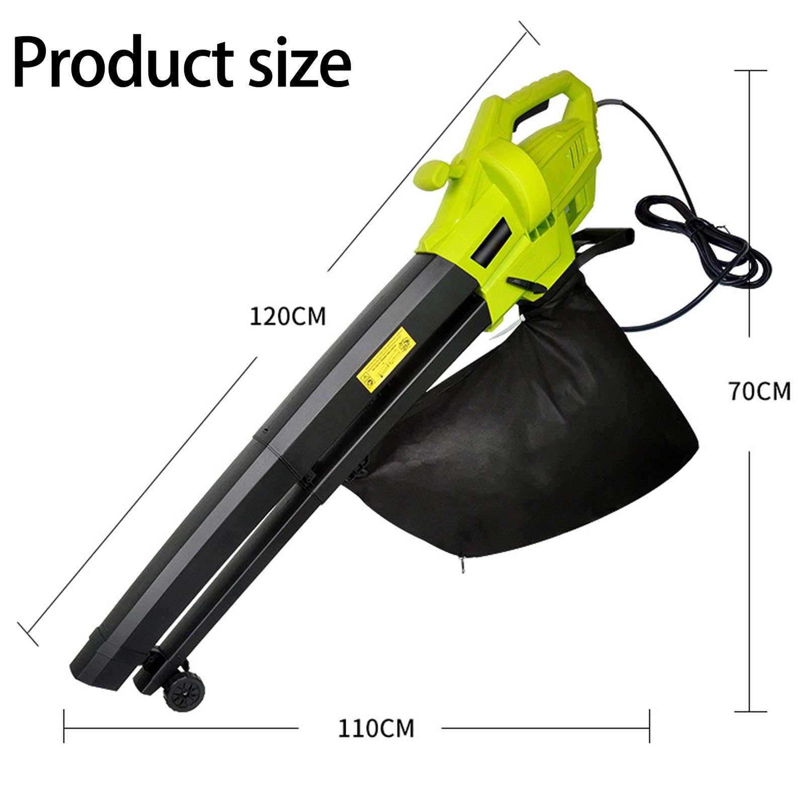 Soffiatore elettrico per foglie, 3000 W, strumento da giardino leggero con modalità di soffiaggio e aspirazione rapide per una cura efficiente del prato e manutenzione del cortile
