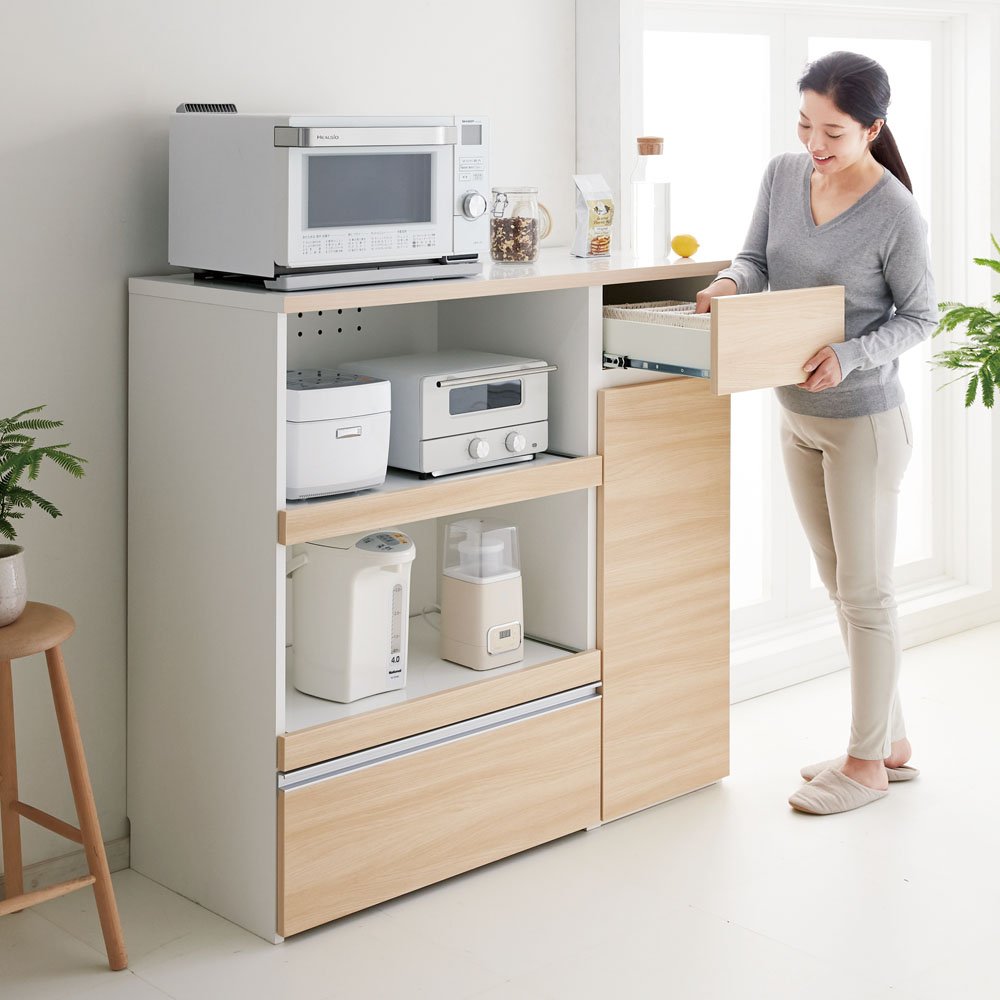 Amazon｜ディノス キッチン収納 キッチンカウンター 幅120cm奥行