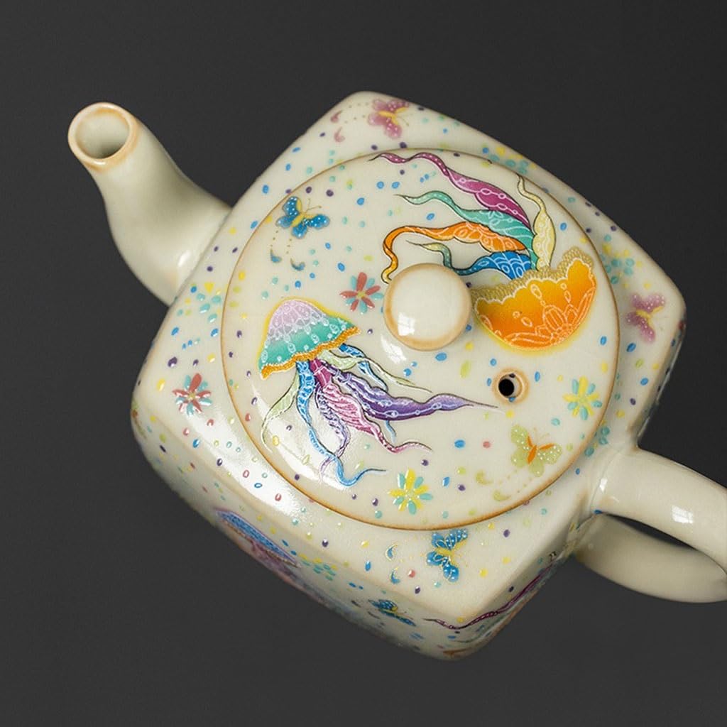 Czajnik do herbaty 175 ml do parzenia herbaty, ceramiczny zestaw do herbaty Kung Fu, pojedynczy dzbanek, chiński zaparzacz do herbaty, mleka, kawy, czajniczek biurowy