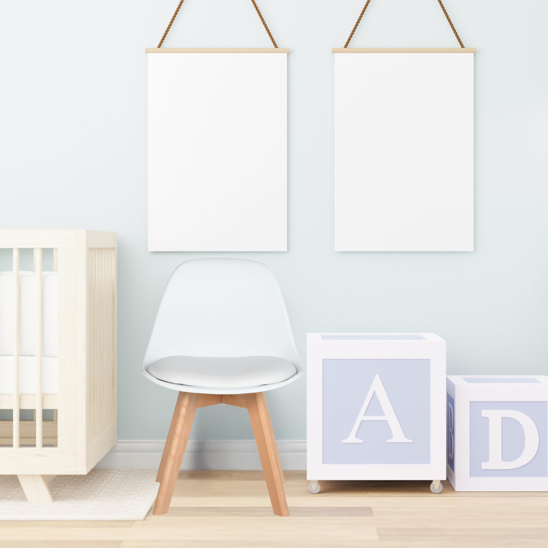 Verstelbare kinderstoelen met armleuning, massief houten