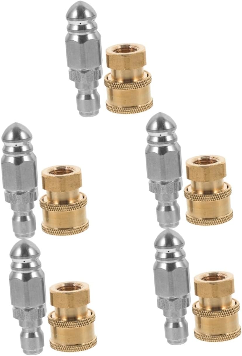 BESPORTBLE 5sets High-pressure Garden Hose Nozzle Quick-connect Sprayer Nozzle for All Cleaning Needs Design for Performance for Watering Plants Washing Cars