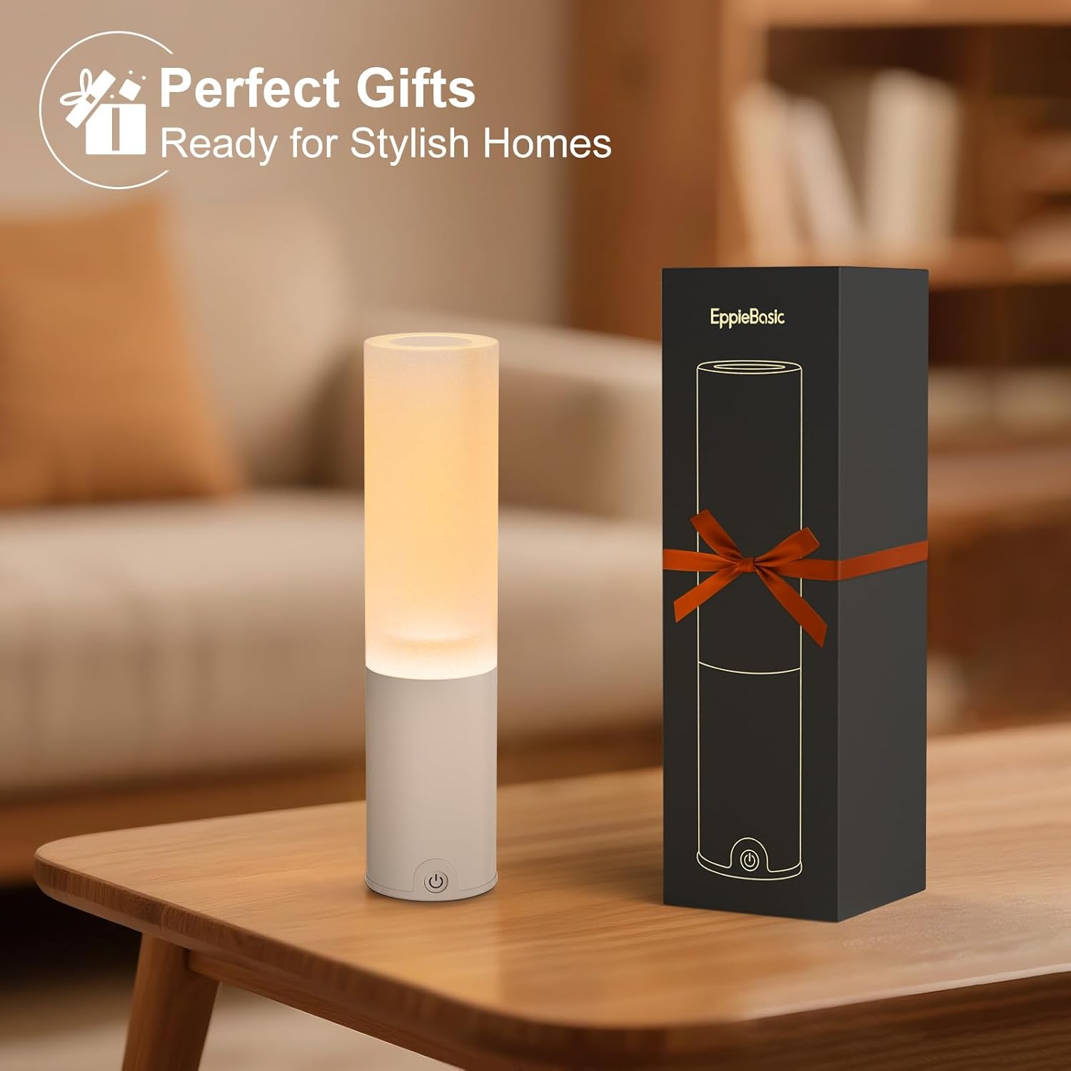 Cordless Table Lamp, Battery Operated Shower Lamp Waterproof, 20 Hours Long Lasting, Small Portable Cordless Table Lamp Rechargeable, Ambient Decorative Light for Bathroom, Outdoor,Living Room,Bedroom