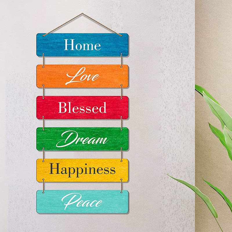 Image of Proxoto Love and Blessing Quotes Wall decoration art pieces | Wall HANGING Best for Livingroom | Dining room | Home Decor | Office| Pack of 1 (Multicolor)