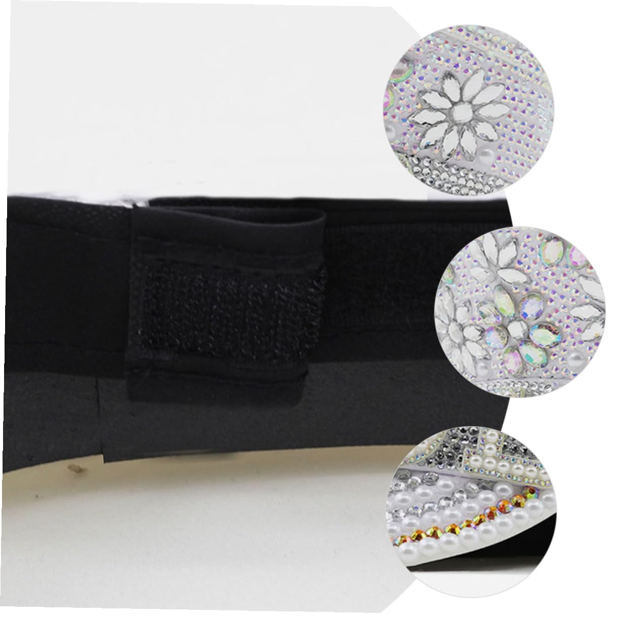 FOMIYES Sombrero de Capitán con Gemas de Imitación para Novia y Despedida de Soltera, Talla Única Ajustable, Accesorio para Bodas y Fiestas, Elegante Sombrero Plano para Fotografía