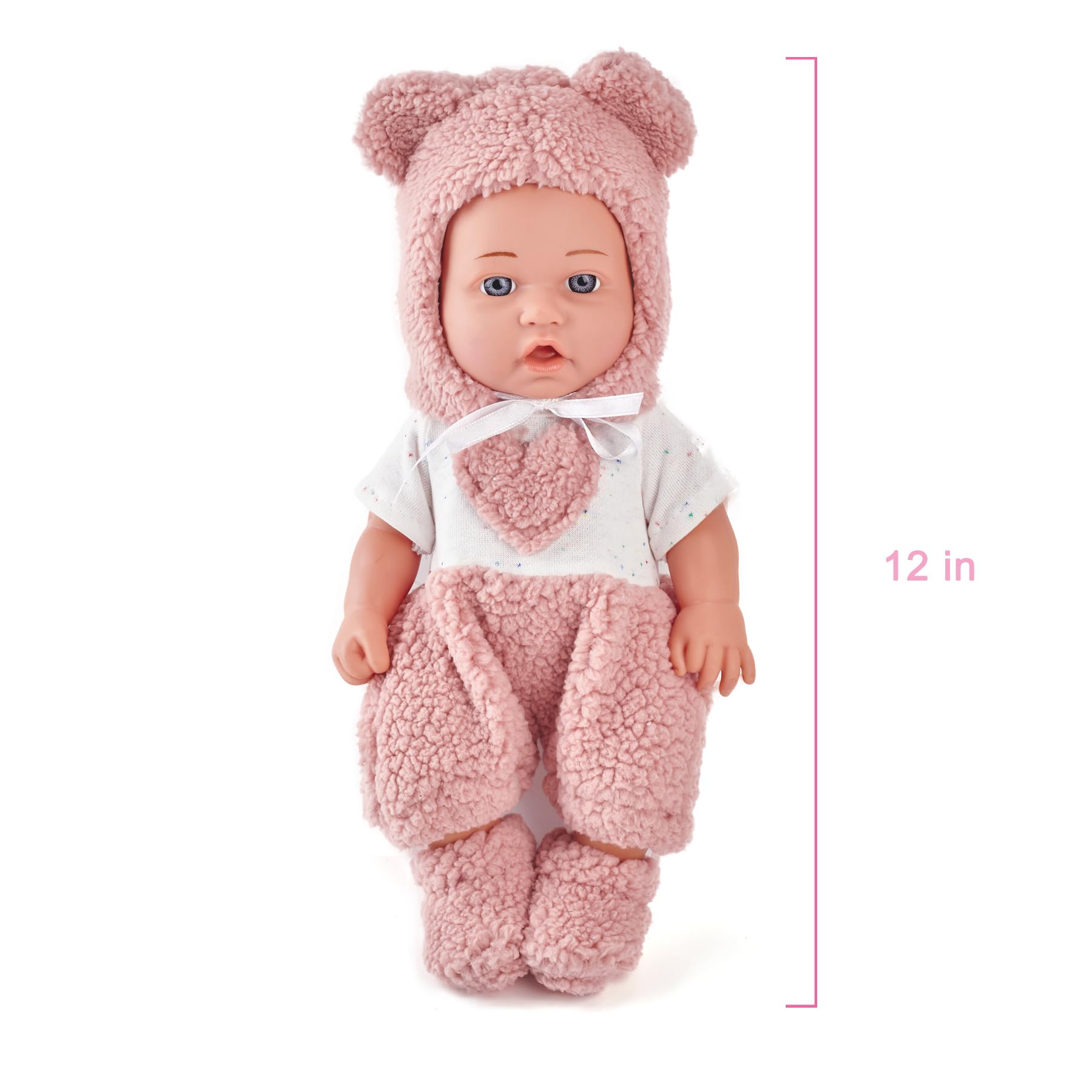 Juguetes de muñeca Bebé de 30 cm con Accesorios: biberón, Ropa, Chupete, Manta. Juguetes educativos para Juegos de ficción para niños pequeños, Regalo para niñas a Partir de 3 años.