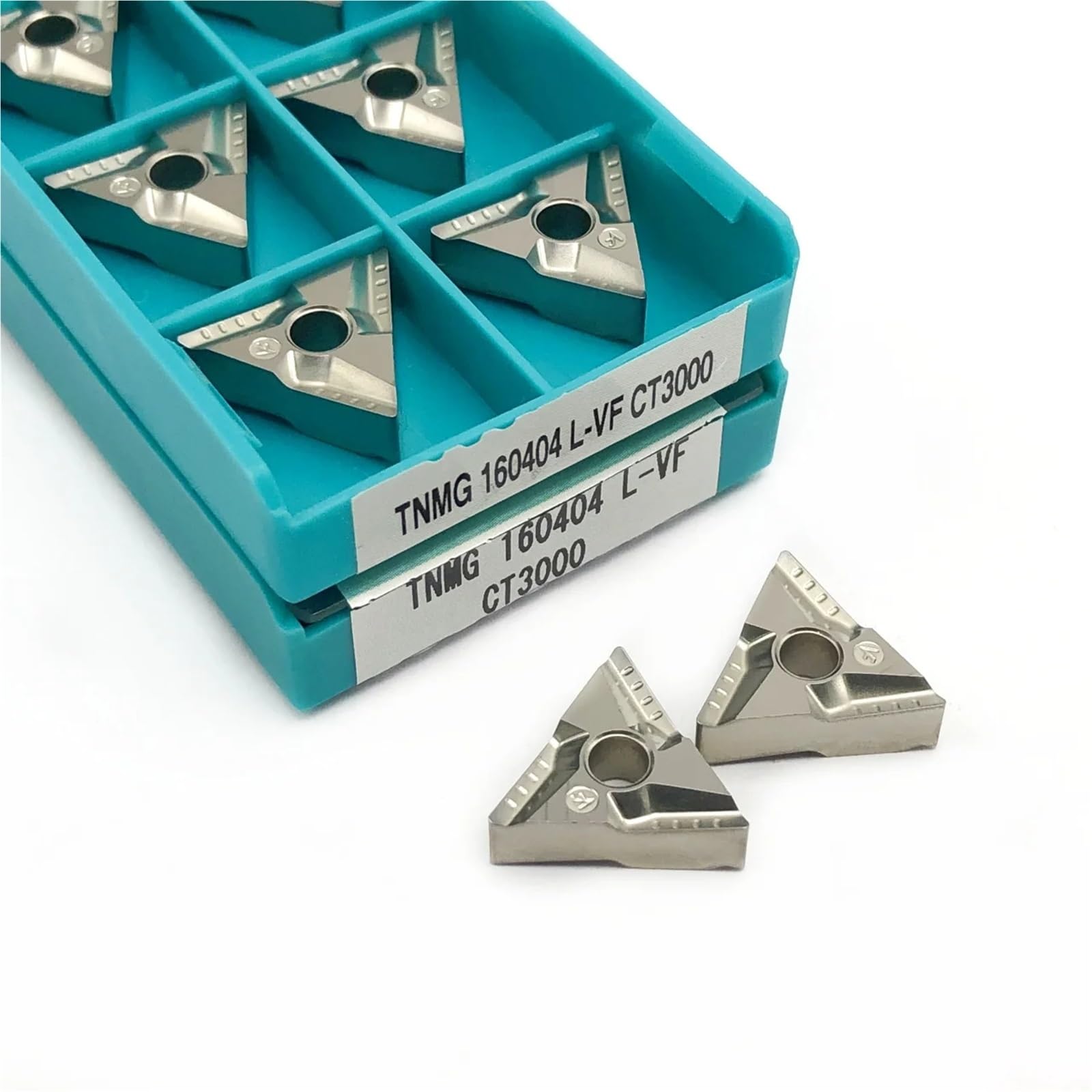 10 Uds Herramientas De Torneado Externo Para Metal Hoja Máquina(TNMG160408R CT3000)