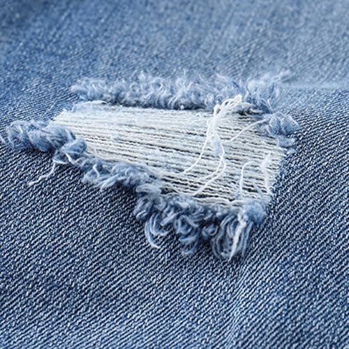 Girls Ripped Jeans Straight Leg Baggy Denim Pants Elastic Waist Streetwear Y2k Pants Casual Trendy Teen Fall Trouser3