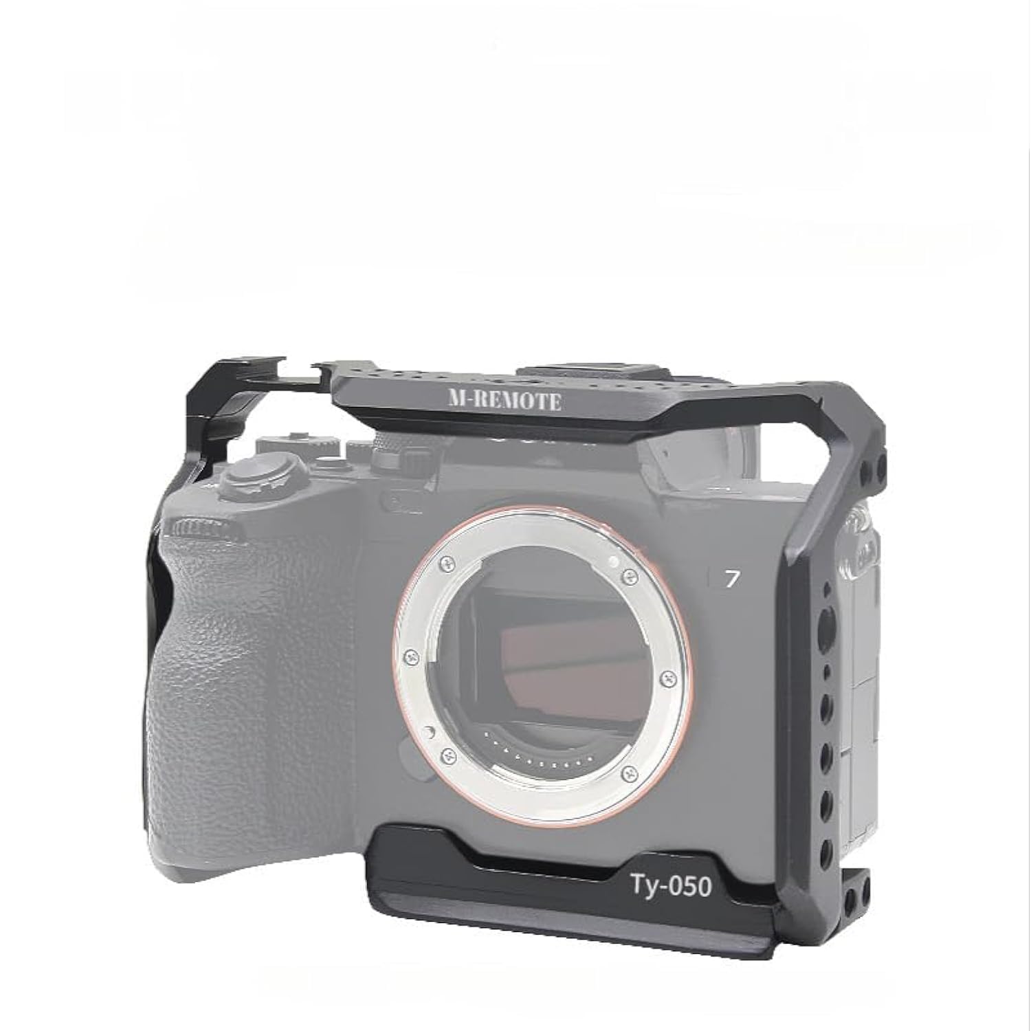 A74 A7R5 Aluminum Alloy Camera Cage for Sony A7R5 A73 w Cold Shoe Mount 1/4&3/8 Inch Screw Holes Full DSLR Cage Rig