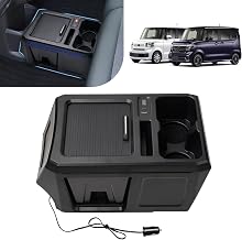 Mozan Honda N-Box Custom JF5 JF6 Console Box, NBOX Center Console Tray, Rapid Charging, USB Port, Car Storage Box, Trash Can Included, Drink Holder, Cup Holder, Accessory Holder, Multi-functional, Custom Parts, Interior Parts, Accessories, Easy Installati
