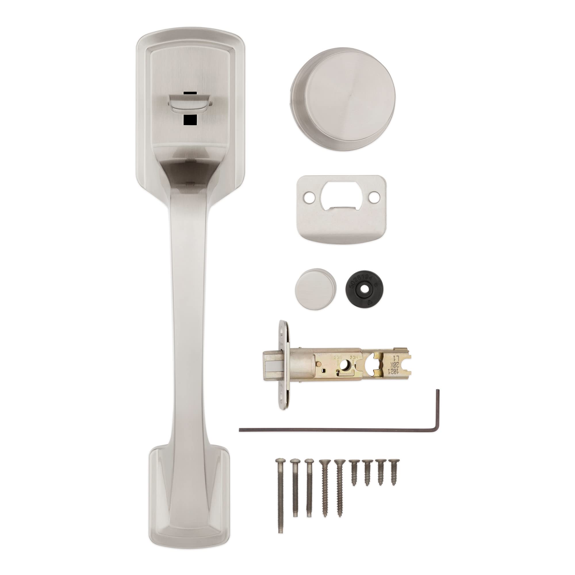 Kwikset Prague Satin Nickel Door Handle - No Lock -4