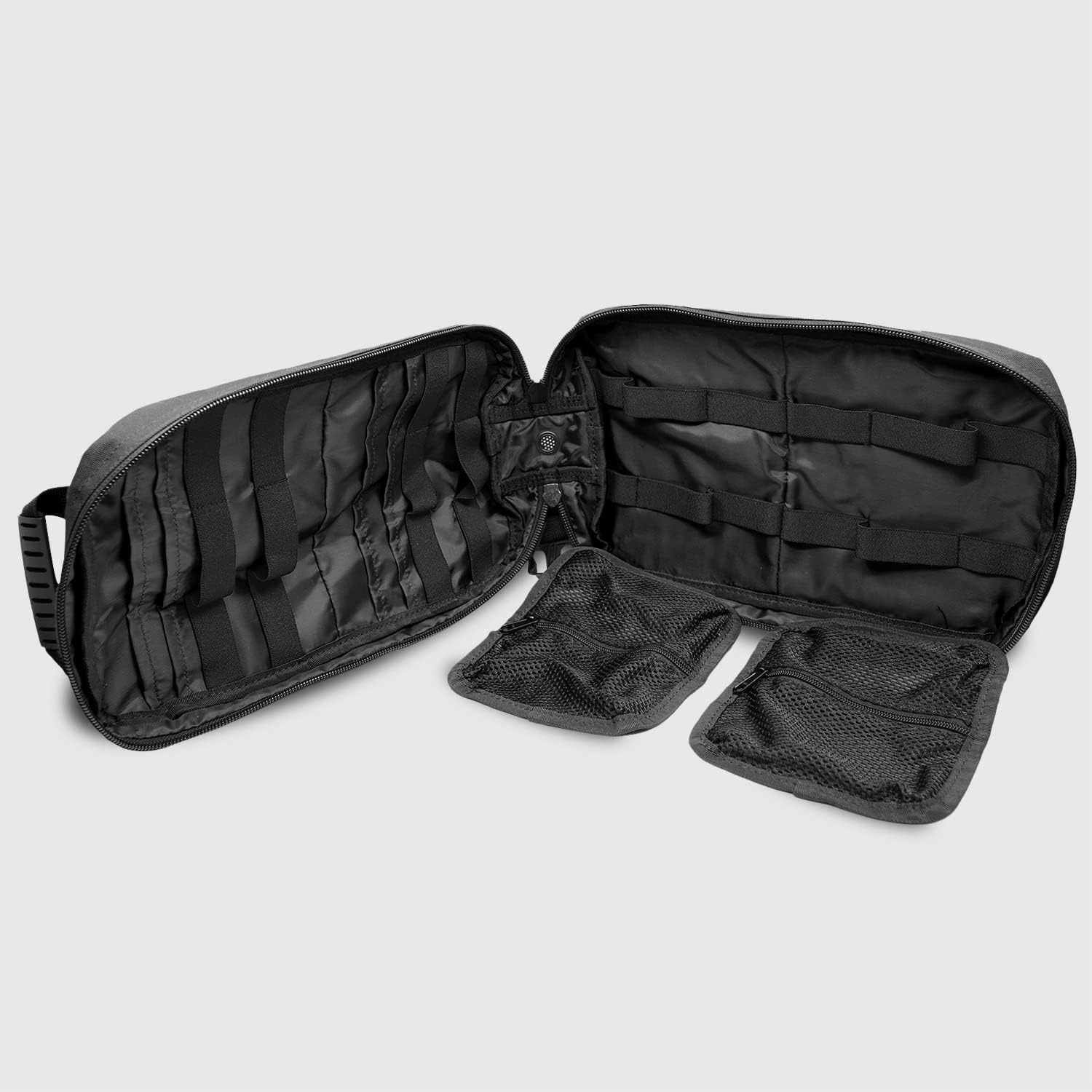MediTac Large Hawk Tactical Trauma Bag - MOLLE Compatible, 16"x11"x1", With Hook & Loop, Rip-Away Pouches For Medical/IFAK Supplies