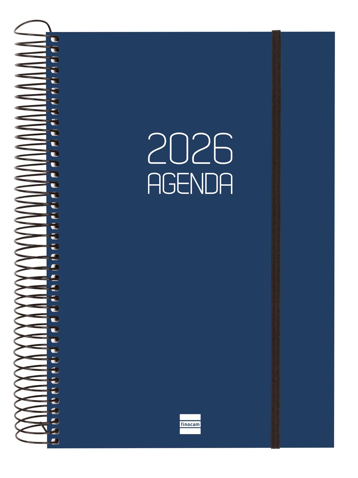 Finocam - Ibis Flat Agenda 2026 Week to View Horizontal January 2026 - December 2026 (12 months) Spanish Blue