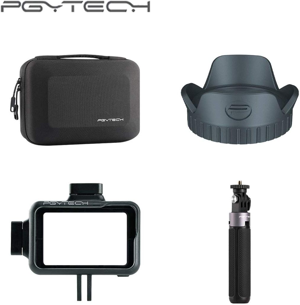 Migvela-AE PGYTECH OSMO ACTION Camera Vlog Set Extension Pole Desk Tripod Camera Cage Camera Lens Hood Carrying Case for DJI OSMO Action