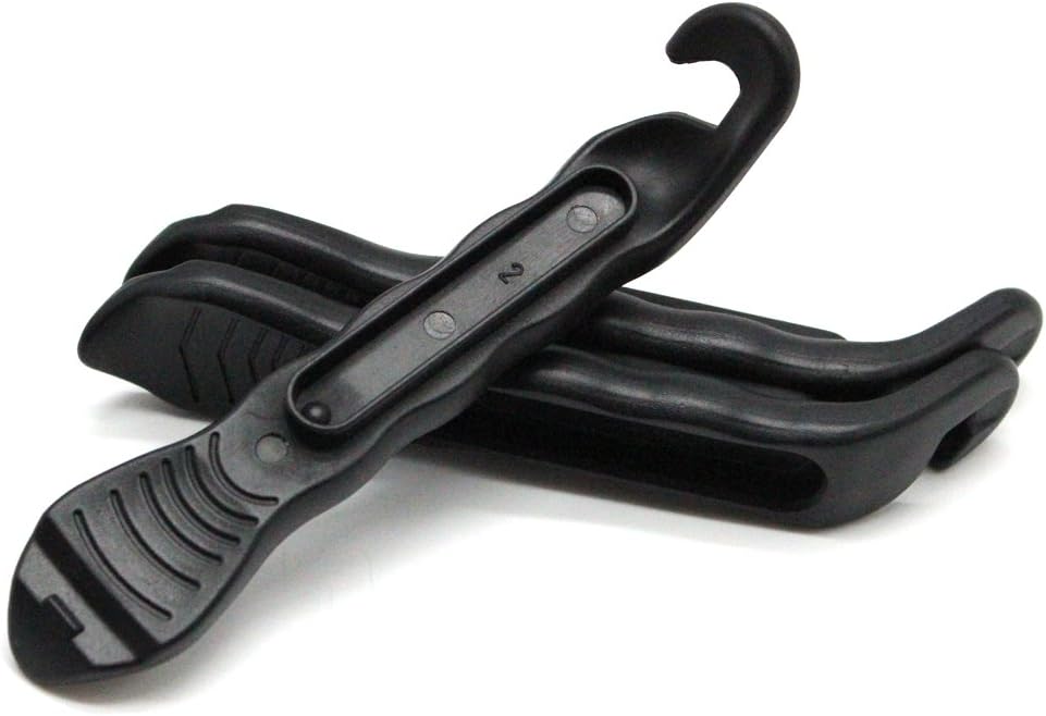 HanKer Bike Tire Levers - 3 Pcs Strong and Durable Carbon Steel Steel Tire Levers | No Scratch The Wheel to Repair Bicycle Tube- -ใBlackใ