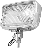 Vista 1 de FATECIM Faro delantero cuadrado vintage para motocicleta, lente transparente con visera universal para Harley Cruiser Bobber Chopper, Yamaha, Honda