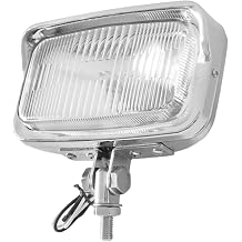FATECIM Vintage Motorcycle Square Headlight Retro Head Light Lamp Clear Lens with Visor Universal For Harley Cruiser Bobber Chopper Yamaha Honda Cafe Racer Chrome