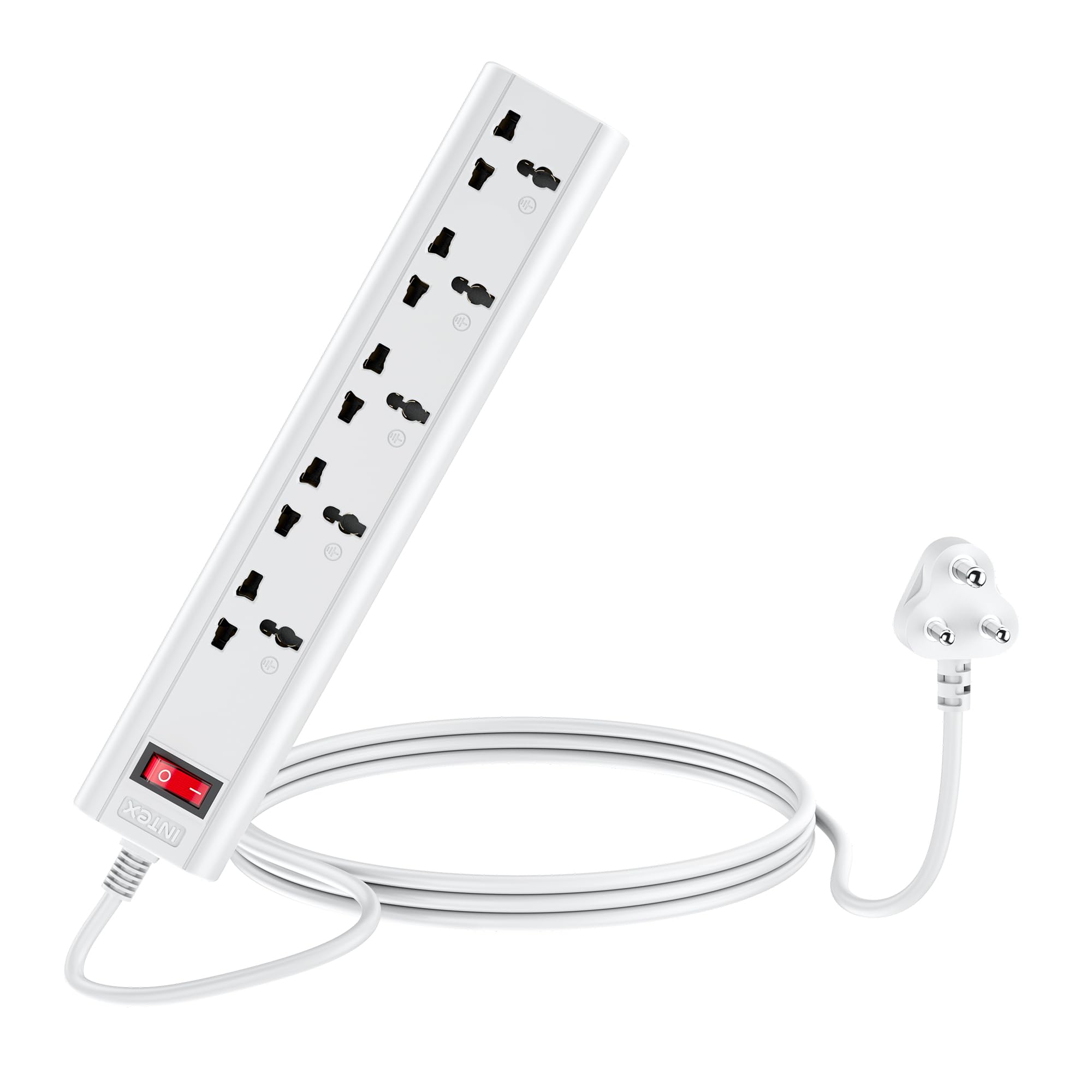 Intex 5 Socket Power Surge Protector Extension Board | 1500W Load, 10A Output | 1.5M Cord | Safety Shutter, Master Switch | Multi Plug Adapter for Home, Office & Appliances-image-9