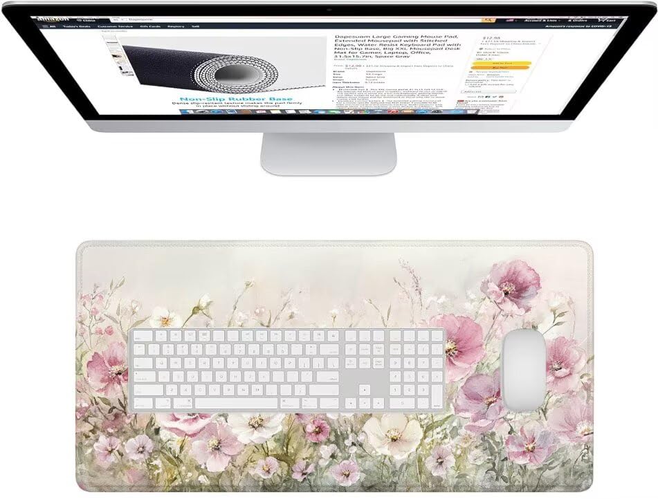 Desk mat antidérapant de haute précision avec finition bords cousus haut de gamme