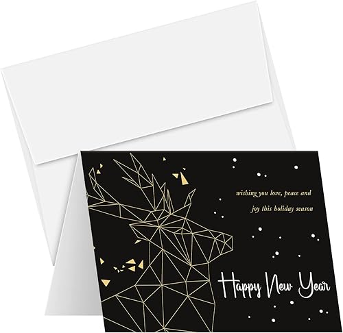 Miniatura 2 de Tarjetas de felicitación de feliz año nuevo 2026 – Wishing You Love, Peace & Joy – Invitaciones navideñas de Navidad, agradecimientos, anuncios,